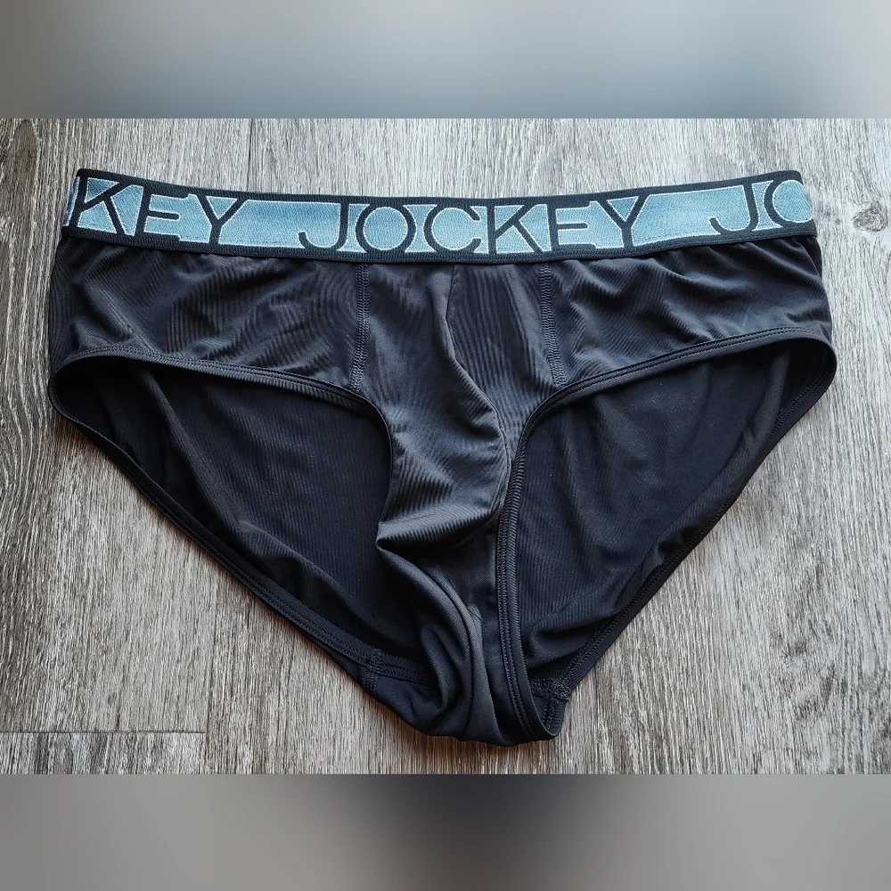 Jockey Black Briefs with Logo Waistband - Picture 1 of 5